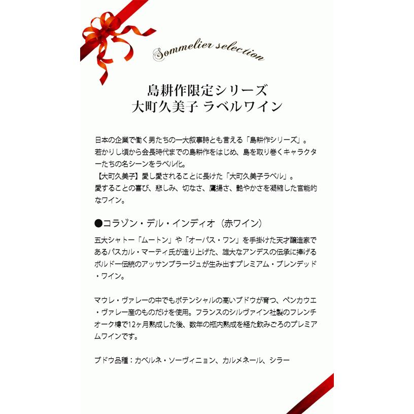 ワイン ギフトセット 赤ワイン 島耕作限定シリーズ 大町久美子 ラベルワイン コラゾン デル インディオ 750ml Set ワインショップソムリエ 通販 Yahoo ショッピング