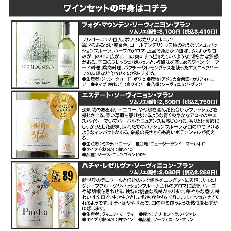 ぶどう品種を堪能！世界のソーヴィニヨン・ブランワイン飲み比べセット