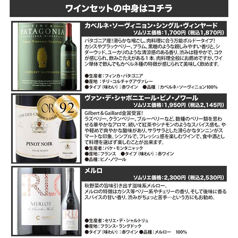 ワイン ワインセット ワインキャップ付き！ブドウ品種を知る赤ワイン5