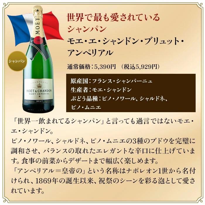 ワイン ワインセット スパークリングワイン　モエシャン入り！特別な日の乾杯シャンパーニュ5本セット 送料無料 |  | 03