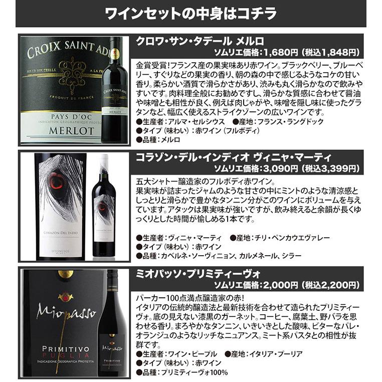 ワイン ワインセット 赤ワイン 当店ソムリエ厳選ワインセット