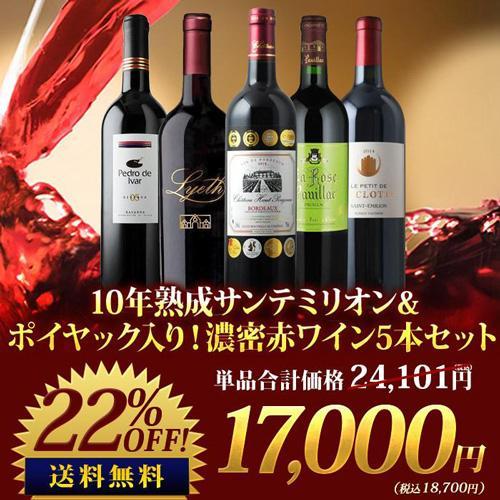 ワイン ワインセット 10年熟成サンテミリオン&ポイヤック入り！濃密