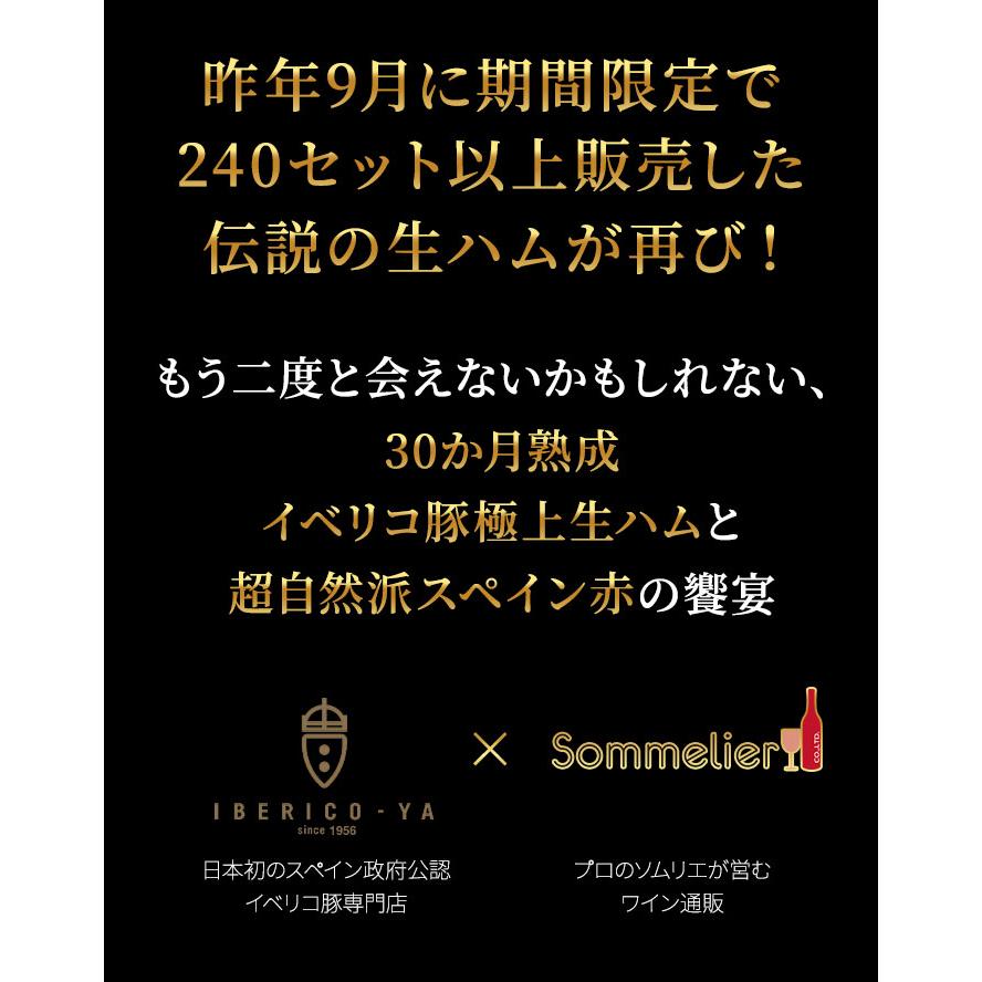クール便限定！「13」イベリコ豚上級ランク　ベジョータ30ヵ月熟成生ハムと最優秀醸造家スペイン赤ワインセット |  | 02