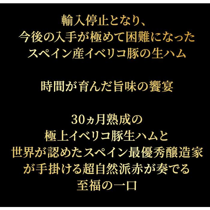 クール便限定！「13」イベリコ豚上級ランク　ベジョータ30ヵ月熟成生ハムと最優秀醸造家スペイン赤ワインセット |  | 04