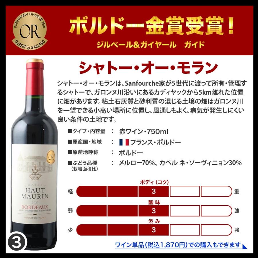 ワイン ワインセット 赤ワインセット 全部金賞ボルドーワイン6本セット「4/10更新」 爆買 |  | 04
