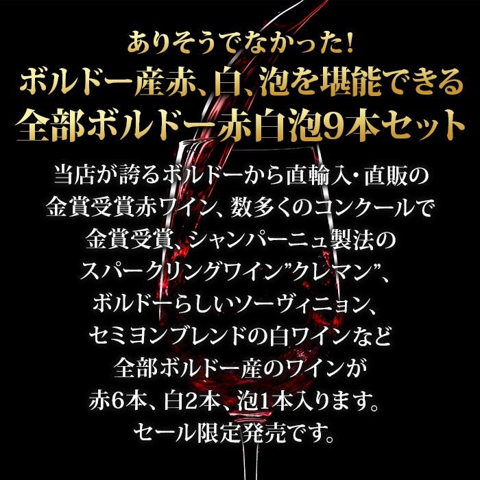 クレマン入り！ボルドー満喫MIXセット（赤ワイン6・白ワイン2・泡1） 送料無料「5/25更新」 |  | 02