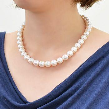 【希少大珠】淡水真珠あこや真珠10mm以上ネックレスピアス計3点保証書付き本真珠 希少な大珠◇ 淡水真珠 パールネックレス ホワイト系 10-11mm 超大珠 A