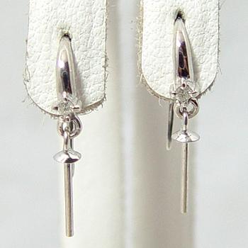 K14WG(ホワイトゴールド)アメリカン12cmアメリカンピアス新品