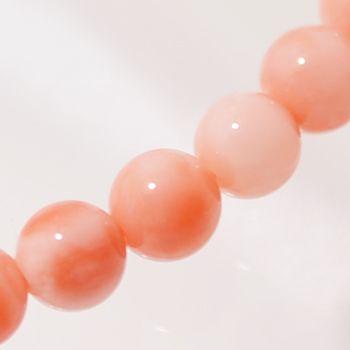 ピンク珊瑚の数珠 深海（ピンク）珊瑚の数珠(念珠）（約13ミリ） /正絹/天然本珊瑚