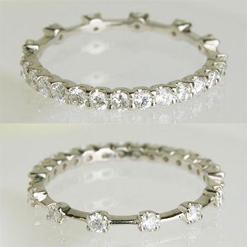受注発注品】リバーシブルエタニティ ダイヤモンドリング(指輪) 0.5ct 