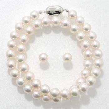 即納】あこや真珠 ネックレス セット(ピアス/イヤリング付き 即納】あこや真珠 ネックレス セット(ピアス/イヤリング付き