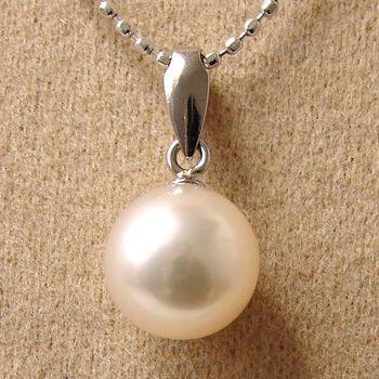 あこや真珠[オーロラ花珠]鑑別書付 ペンダントトップ(ヘッド) ホワイト  