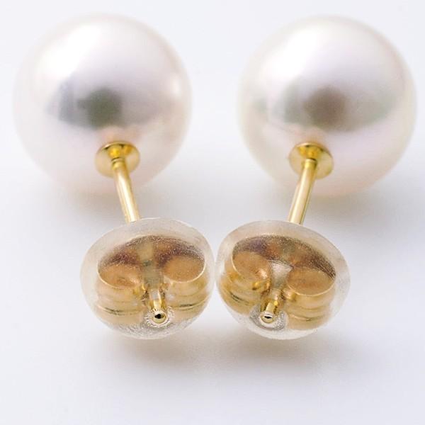 あこや本真珠 パールピアス ホワイト系 7.0-7.5mm AAB K18