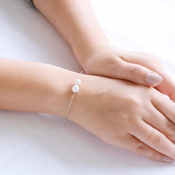 あこや真珠 パールブレスレット ホワイト系8.0mm 18k