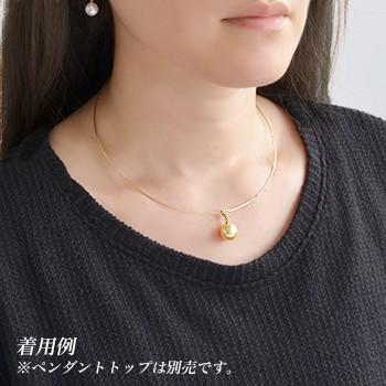 雑誌掲載☆ 形状記憶 オメガ ワイヤーネックレス K18WG/K18YG/K18PG 太 