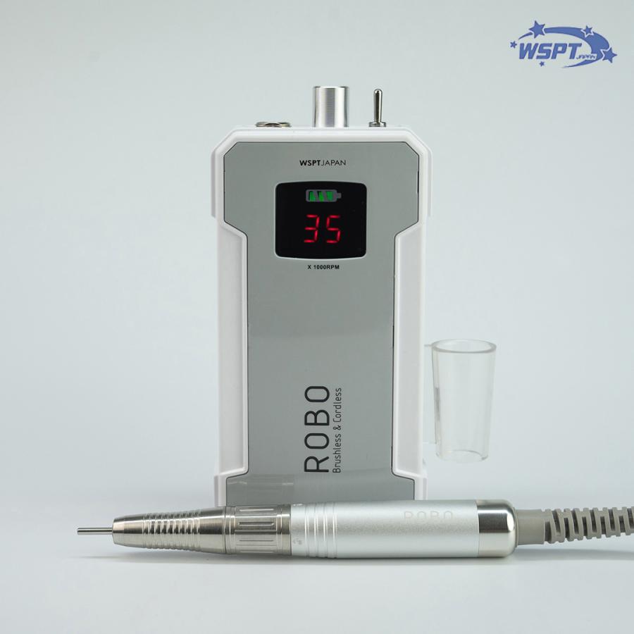 ネイルマシン ROBO ロボ 充電式 ブラシレス 液晶表示 35000rpm : テン