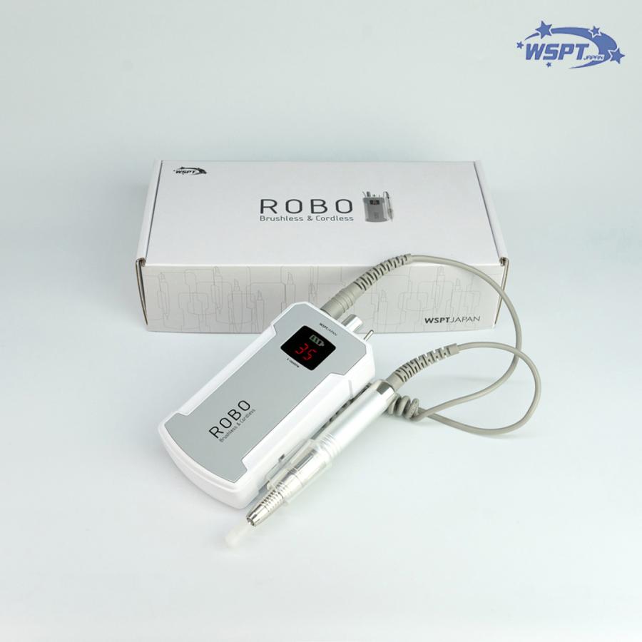 ネイルマシン ROBO ロボ 充電式 ブラシレス 液晶表示 35000rpm : テン