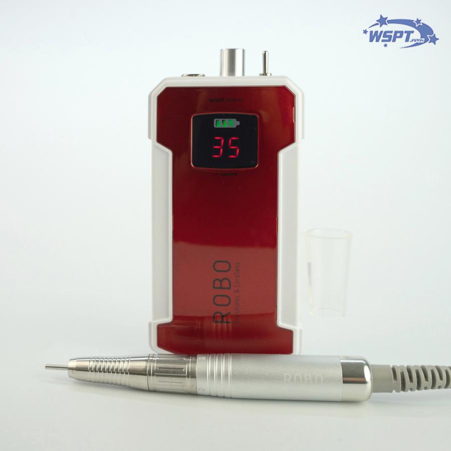 ネイルマシン ROBO ロボ 充電式 ブラシレス 液晶表示 35000rpm : テン