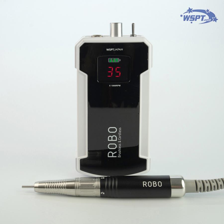 ネイルマシン ROBO ロボ 充電式 ブラシレス 液晶表示 35000rpm : テン