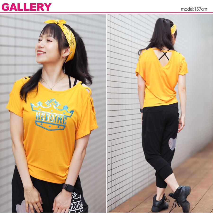 【HEROINE】 ヒロイン 【全3色】Wクロスフレンチ フィットネス ウェア |  | 02