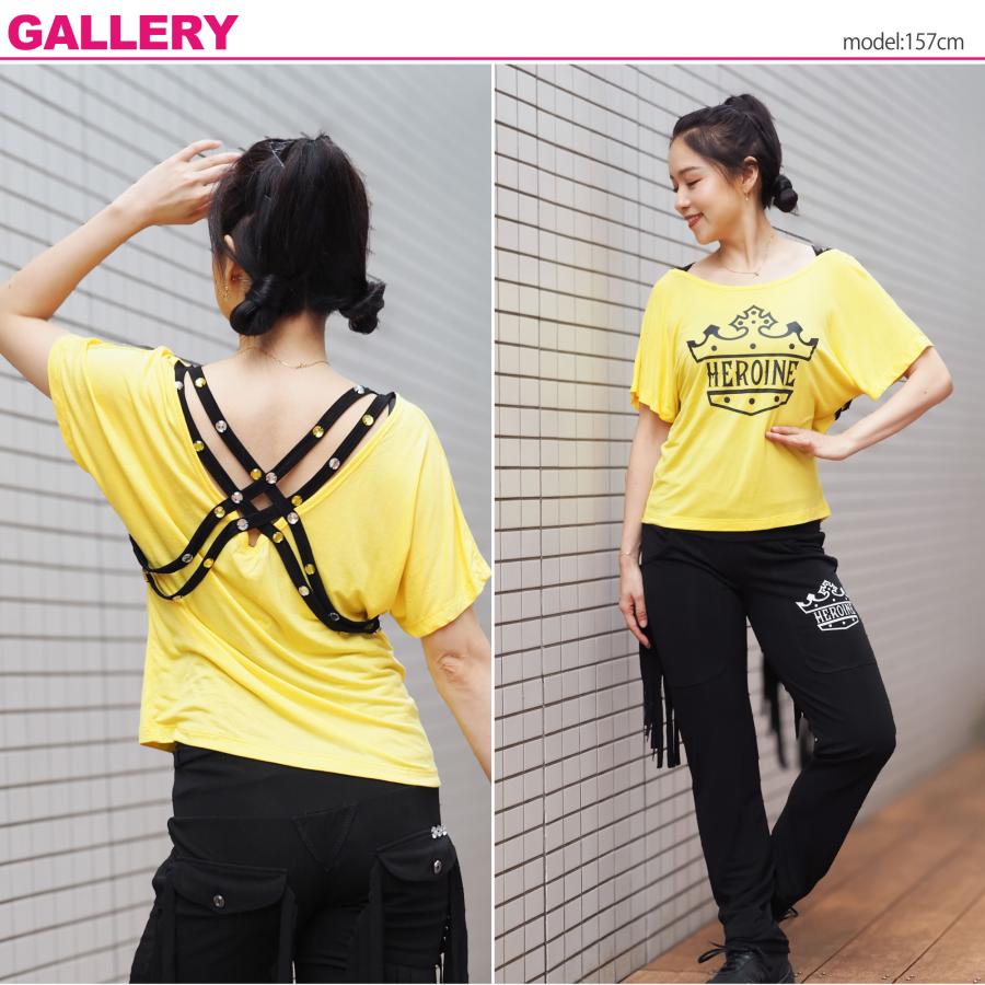 【HEROINE】 ヒロイン 【全3色】ビジューフレンチ フィットネス ウェア |  | 02