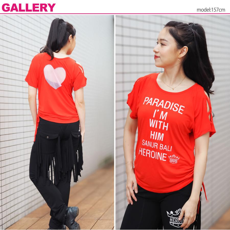 【HEROINE】 ヒロイン 【全3色】クロスショルダードルマン フィットネス ウェア |  | 02