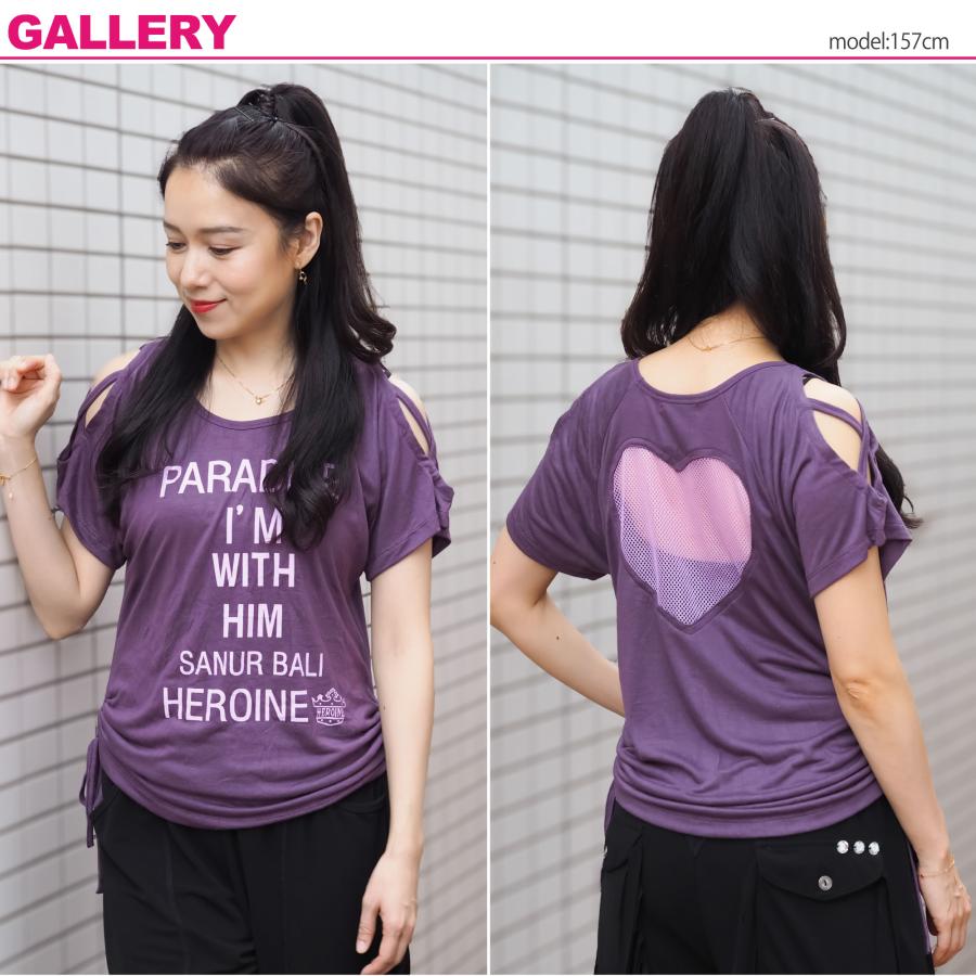 【HEROINE】 ヒロイン 【全3色】クロスショルダードルマン フィットネス ウェア |  | 03