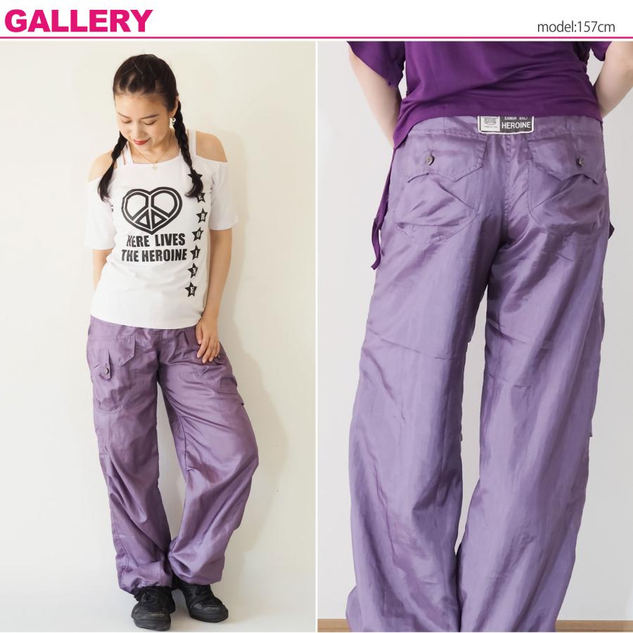 HEROINE ヒロイン 全2色 シルキーパンツ(セミワイド) フィットネス ウェア |  | 03