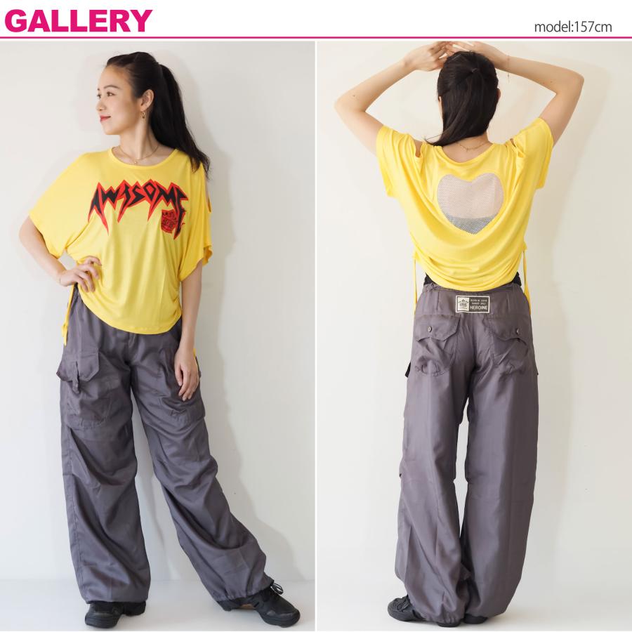 HEROINE ヒロイン 全2色 シルキーパンツ(セミワイド) フィットネス ウェア |  | 04