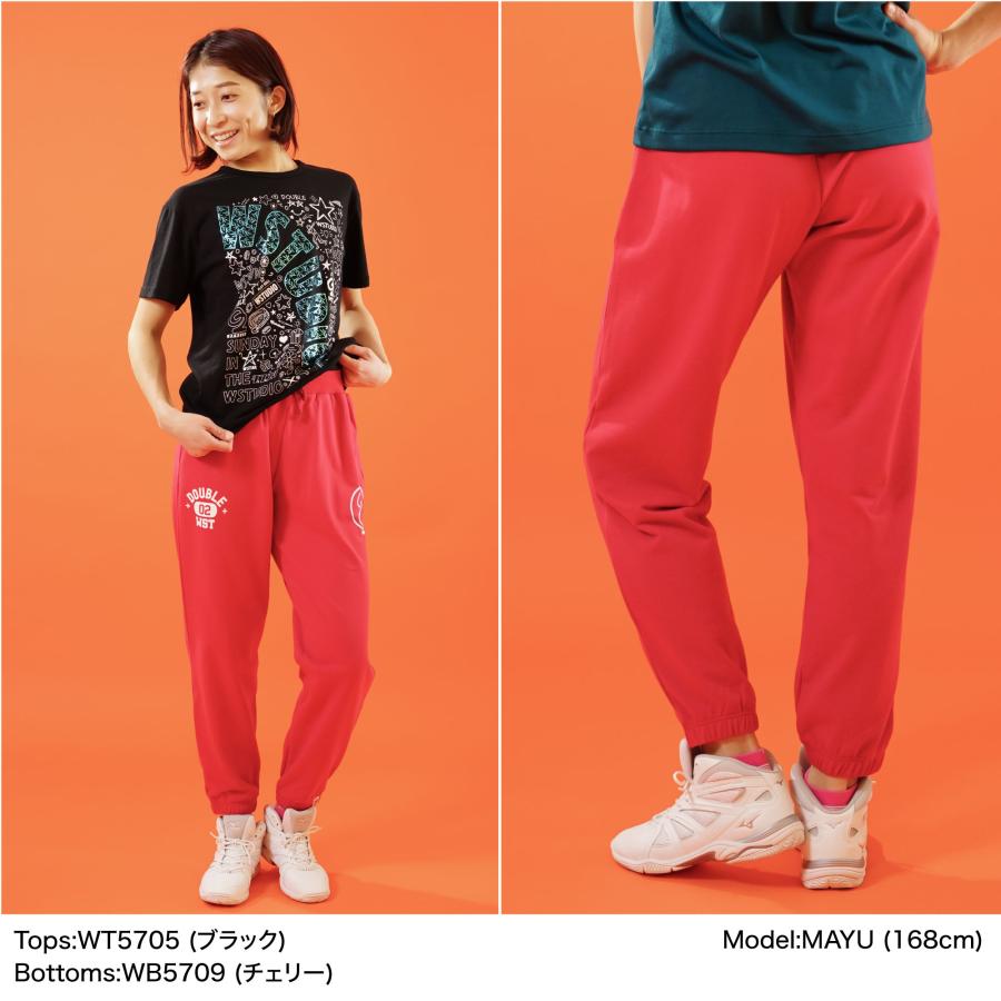 Wstudio ダブルスタジオ 3色 ハイウエストスウェットパンツ : Wstudio