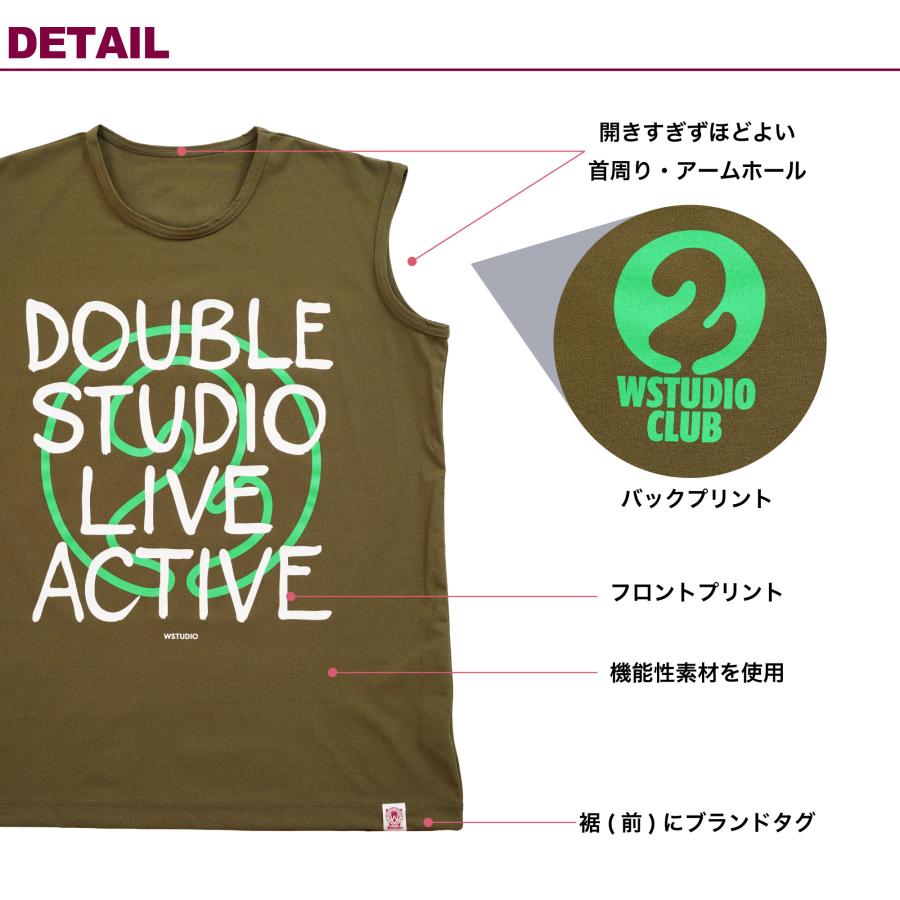 Wstudio ダブルスタジオ 3色×2サイズ アクティブフィットユニセックスタンク |  | 06