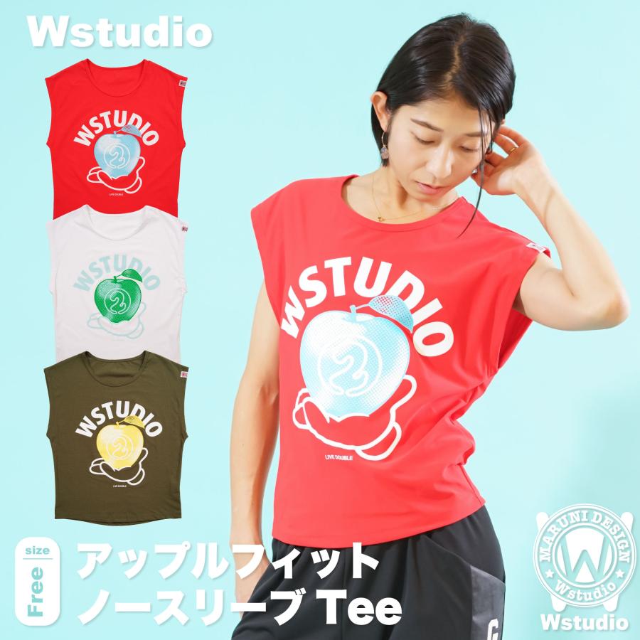 Wstudio ダブルスタジオ 3色 アップルフィットノースリーブTee | 