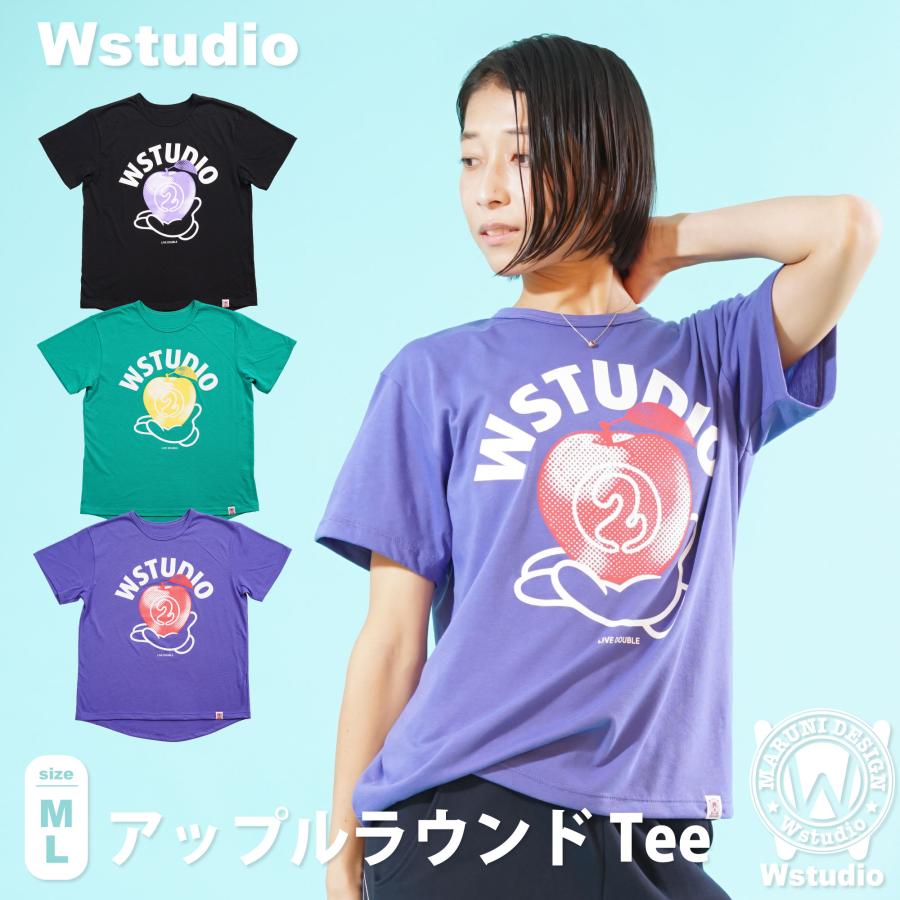 Wstudio ダブルスタジオ 3色×2サイズ アップルラウンドTee | 