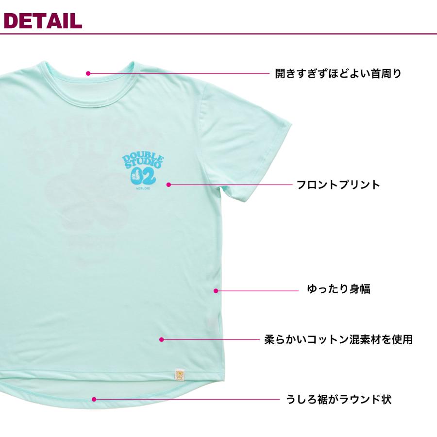 【Wstudio】 ダブルスタジオ 【3色×2サイズ】 フラワーラウンドTee |  | 07