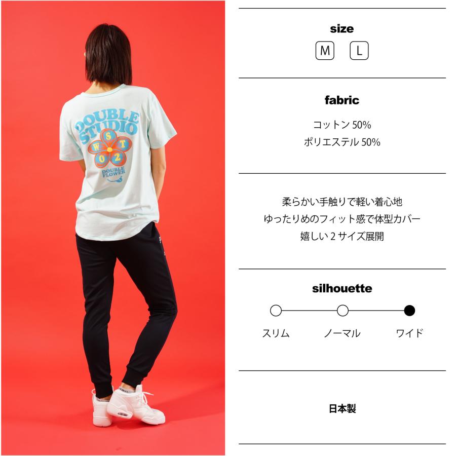 【Wstudio】 ダブルスタジオ 【3色×2サイズ】 フラワーラウンドTee |  | 10