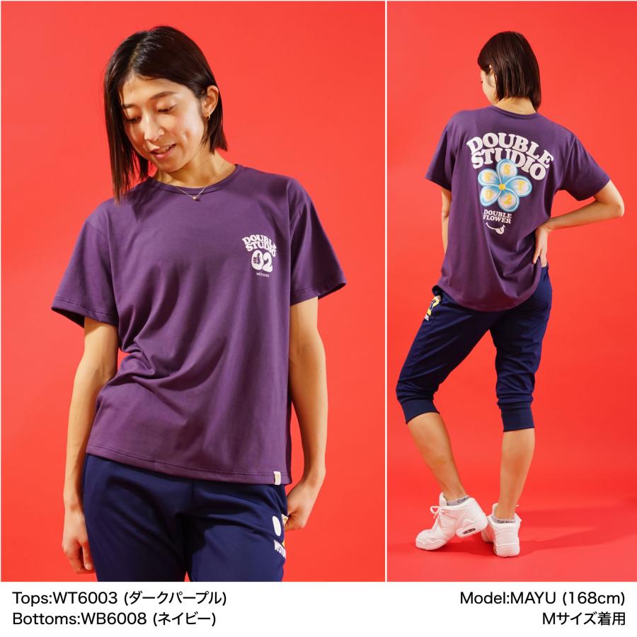 【Wstudio】 ダブルスタジオ 【3色×2サイズ】 フラワーラウンドTee |  | 01