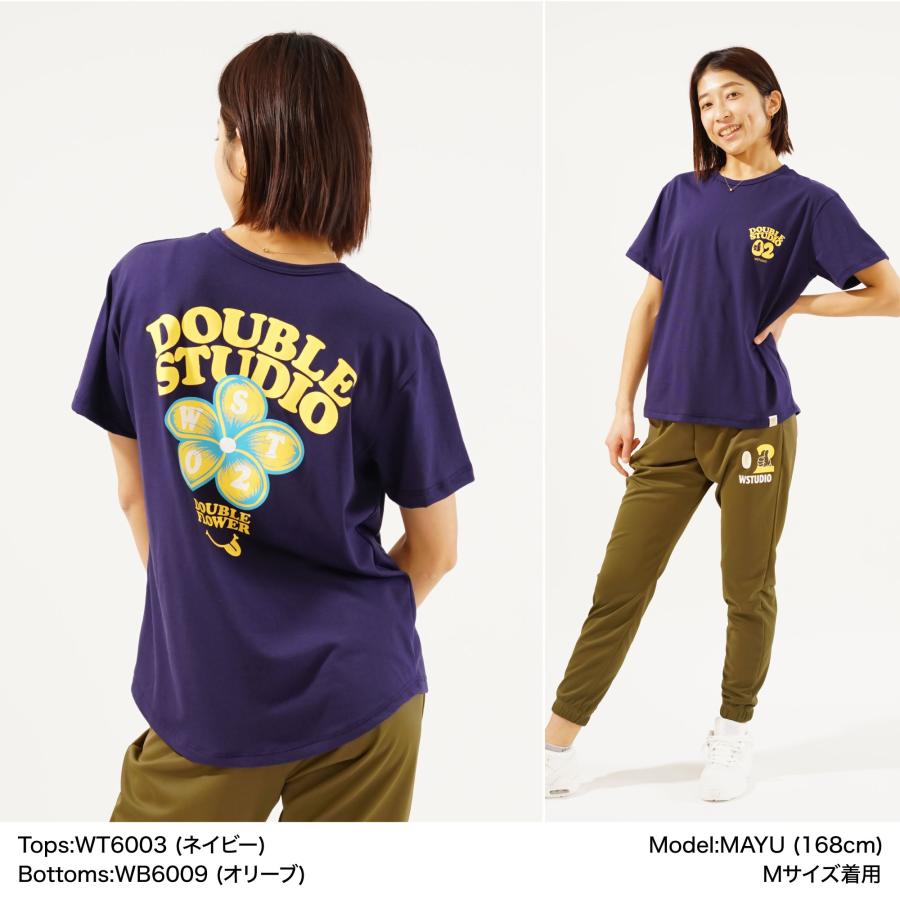 【Wstudio】 ダブルスタジオ 【3色×2サイズ】 フラワーラウンドTee |  | 03