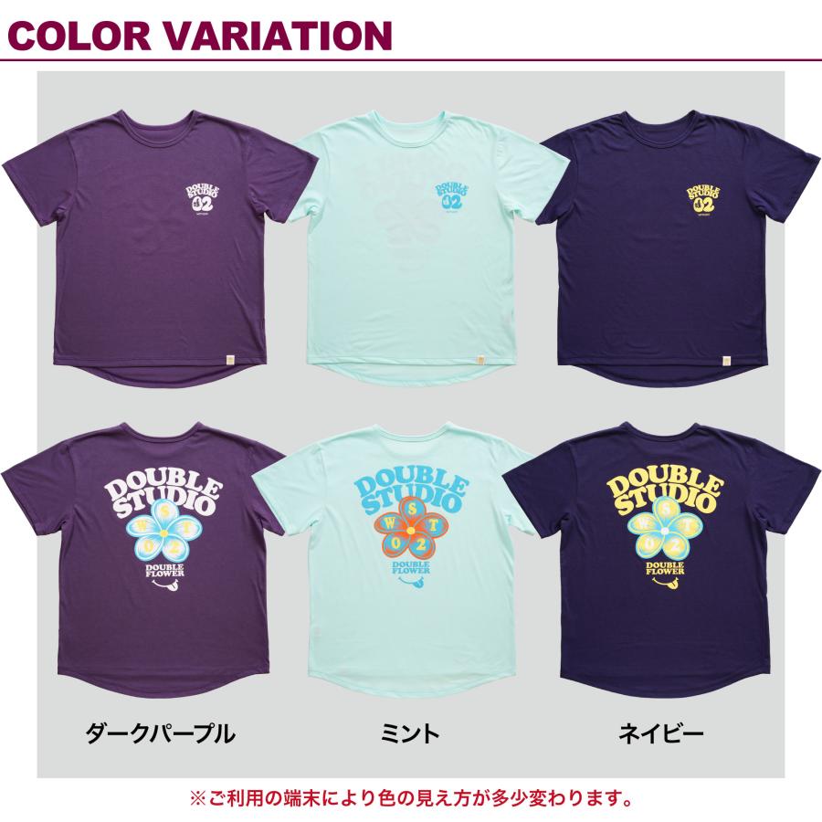 【Wstudio】 ダブルスタジオ 【3色×2サイズ】 フラワーラウンドTee |  | 05