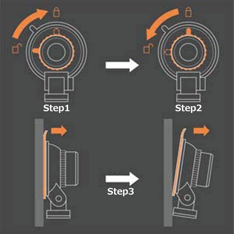 ドライブレコーダー用ブラケット 薄型 前カメラ サクションカップマウント 簡単取付  Eyemag｜wts-proshop｜06