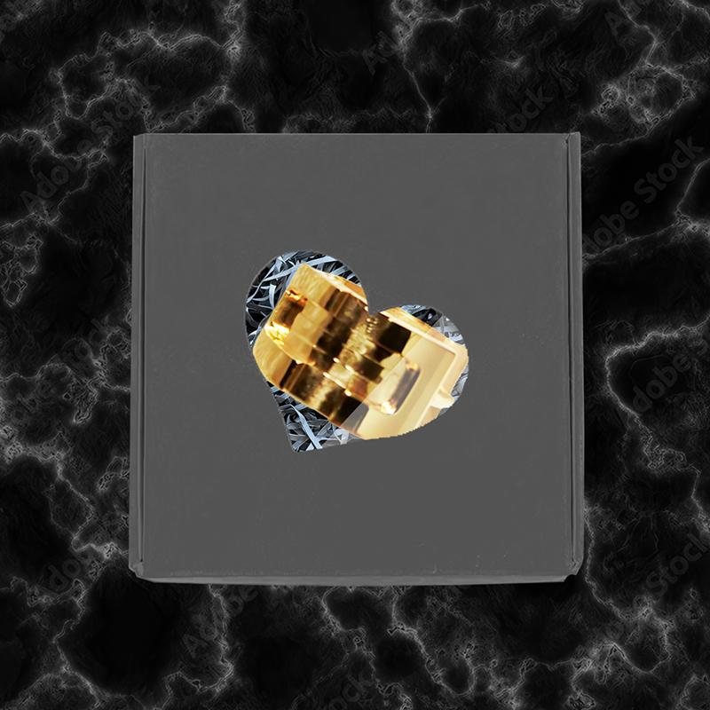 ハート小窓 ボックス 透明フィルム付き 箱 組立式 パッケージ