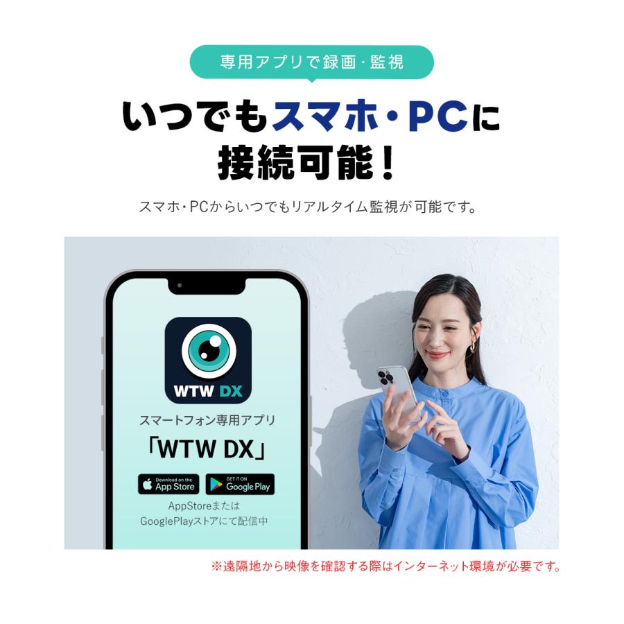 WTW 塚本無線 防犯カメラセット AHD 800万画素カメラ 800万画素録画機