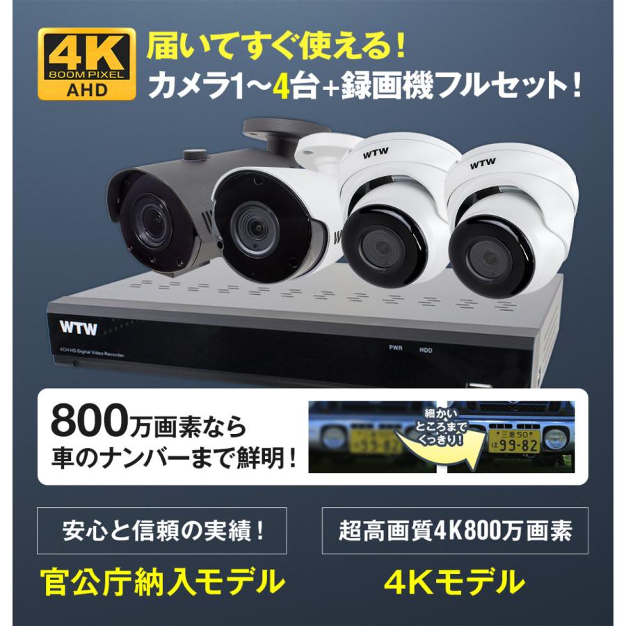 4k 防犯カメラセット 屋外 800万画素 監視カメラ 1台 と 録画機 のフルセット Ahd4k Set Wtw 塚本無線 通販 Yahoo ショッピング