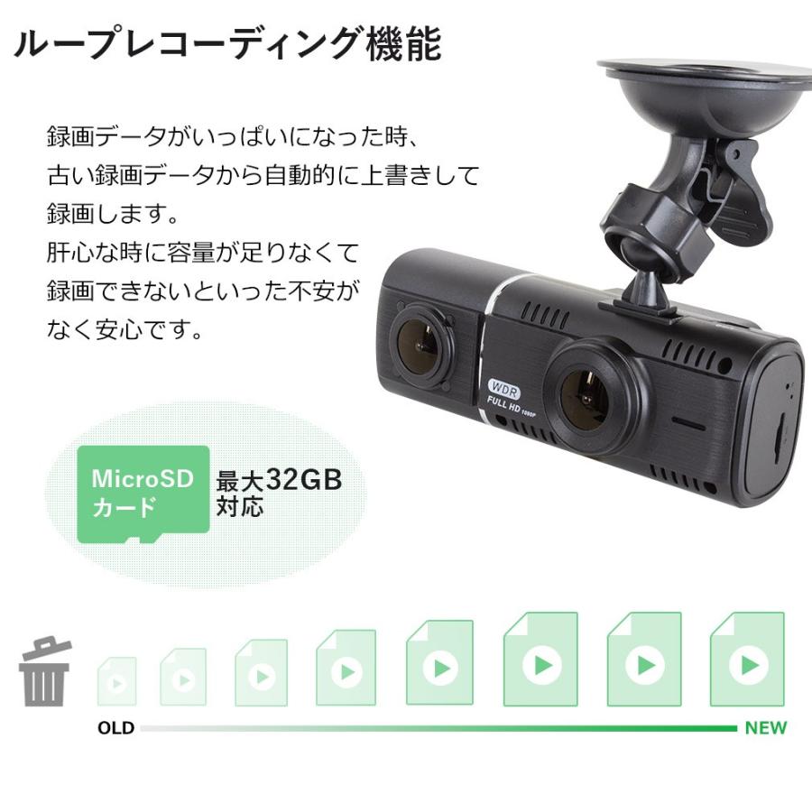 車内外を同時撮影 前後2カメラ監視ドライブレコーダー Driverecorder2 塚本無線 通販 Yahoo ショッピング