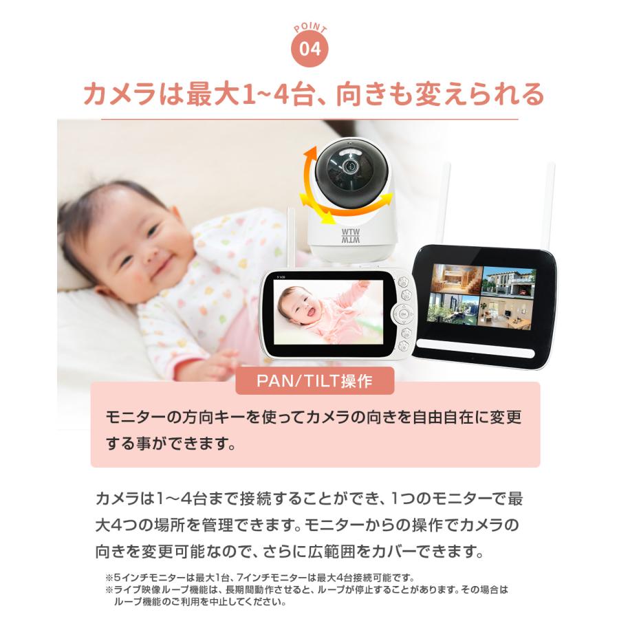 WTW 塚本無線 WTW 塚本無線 最大7インチベビーモニター 見守りカメラ 1