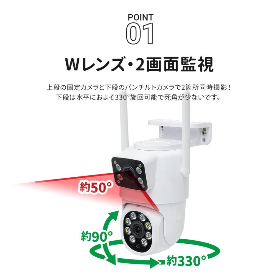 WTW 塚本無線 防犯カメラ Wレンズ 400万 屋外 Wi-Fi パンチルト WTW 塚本無線 防犯カメラ Wレンズ 400万 屋外 Wi-Fi パンチルト