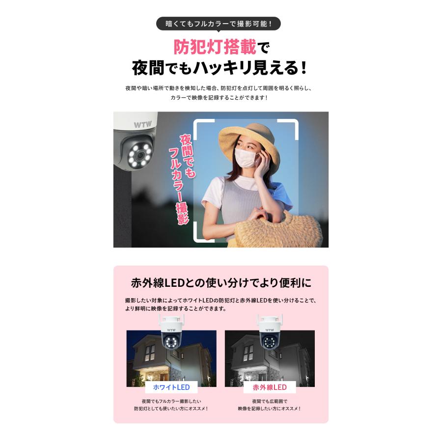 WTW 塚本無線 防犯カメラ 屋外 ワイヤレス 監視カメラ 300万画素 WTW 塚本無線 防犯カメラ 屋外 ワイヤレス 監視カメラ 300万画素