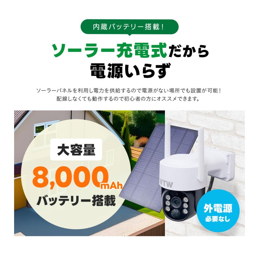 WTW 塚本無線 防犯カメラ ソーラー 家庭用 wifi ワイヤレス 屋外 監視