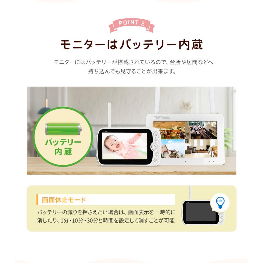 WTW 塚本無線 WTW 塚本無線 最大7インチベビーモニター 見守りカメラ 1