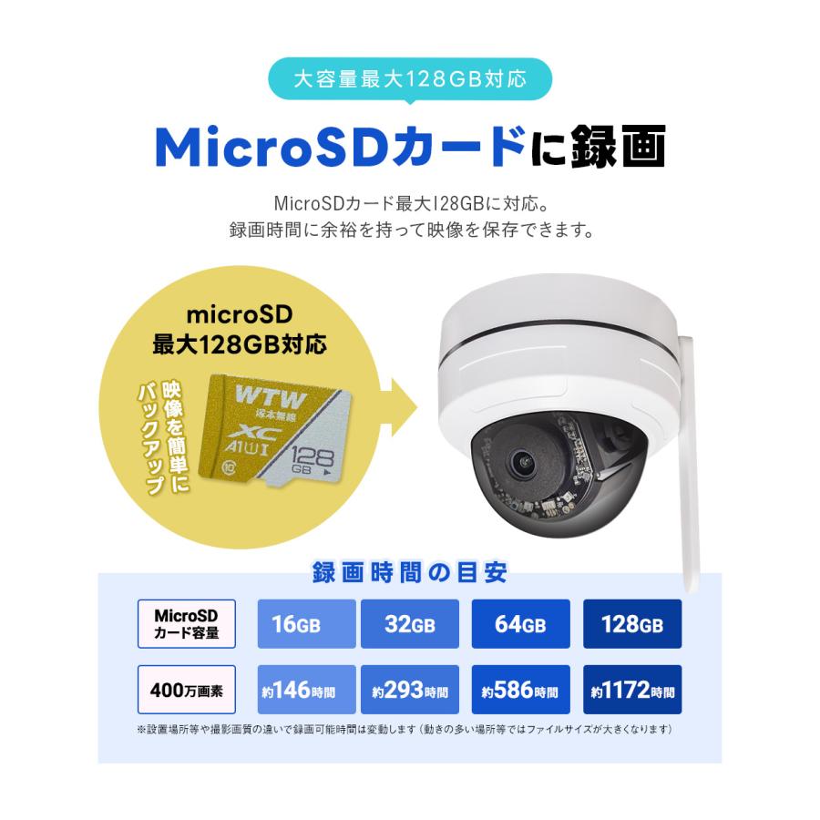 WTW 塚本無線 防犯カメラ ワイヤレス 屋外 家庭用 ドーム型 WTW