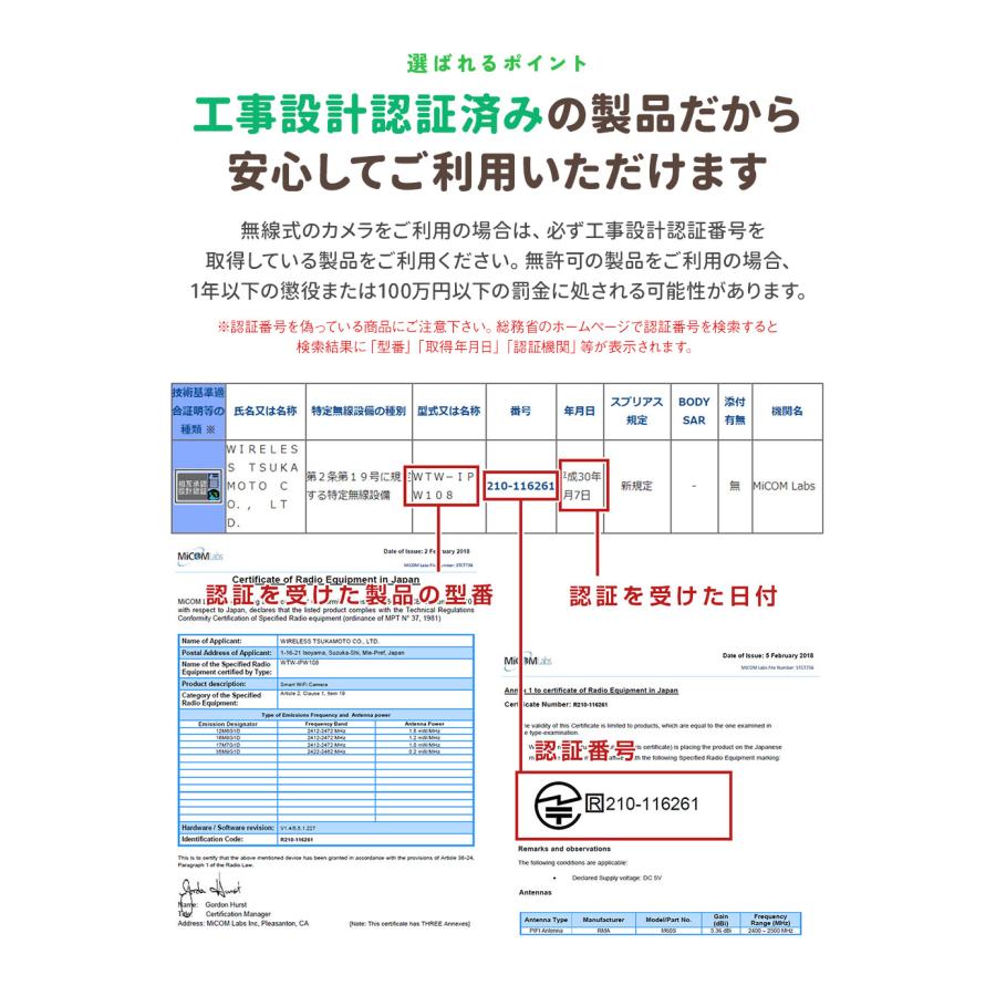 【防犯カメラ】 ペットカメラ ベビーモニター アレクサ 見守り 屋内 無料クラウド 自動追跡 家庭用 ワイヤレス みてるちゃん 高解像度 | WTW 塚本無線 | 15